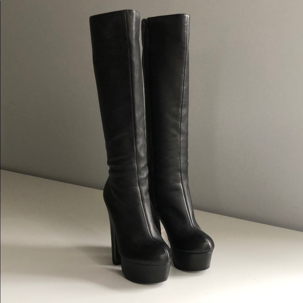 Leather Platform Boots